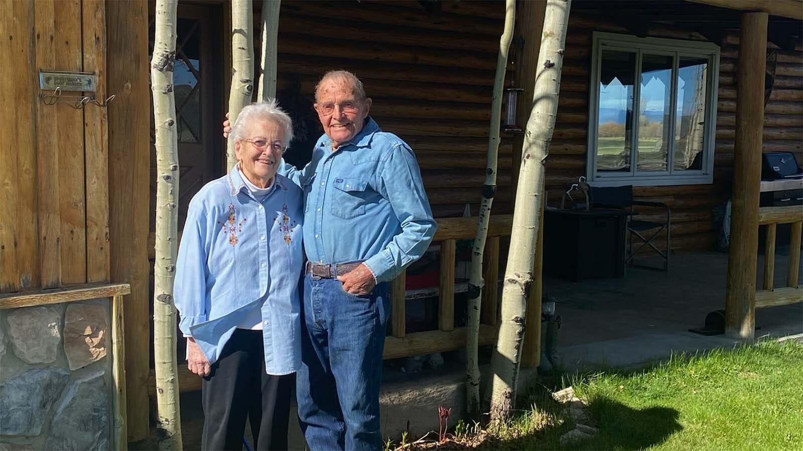 Barb and Norm Pape have been married for 66 years and still live on the Pape Ranch in Daniel, Wyoming, working alongside the next generation of ranchers. During the spring branding, Norm, 94, was determined to brand at least one calf himself with his brand, M-E.