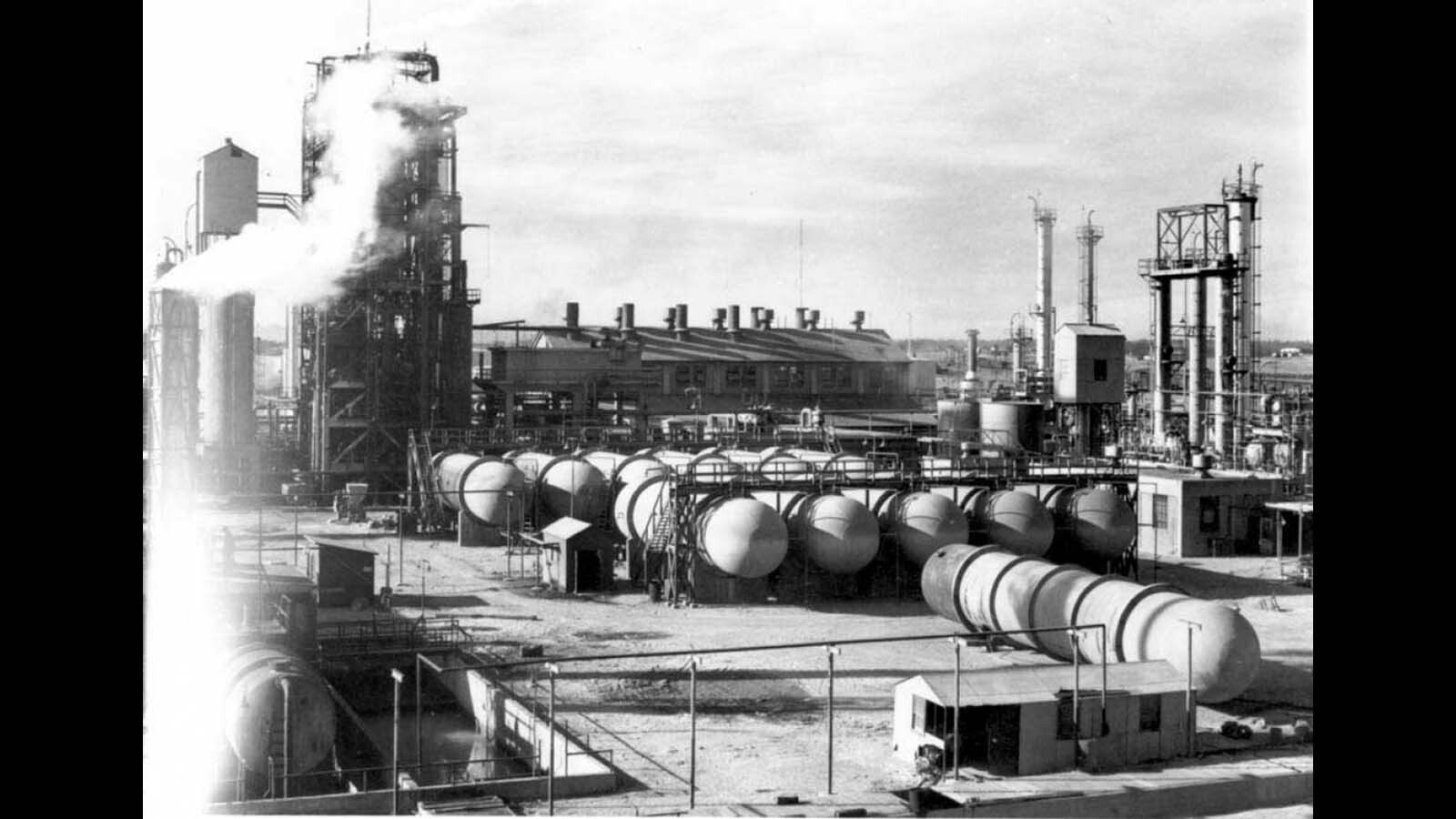 Frontier Refining Company's 100-octane plant in Cheyenne built during World War II.