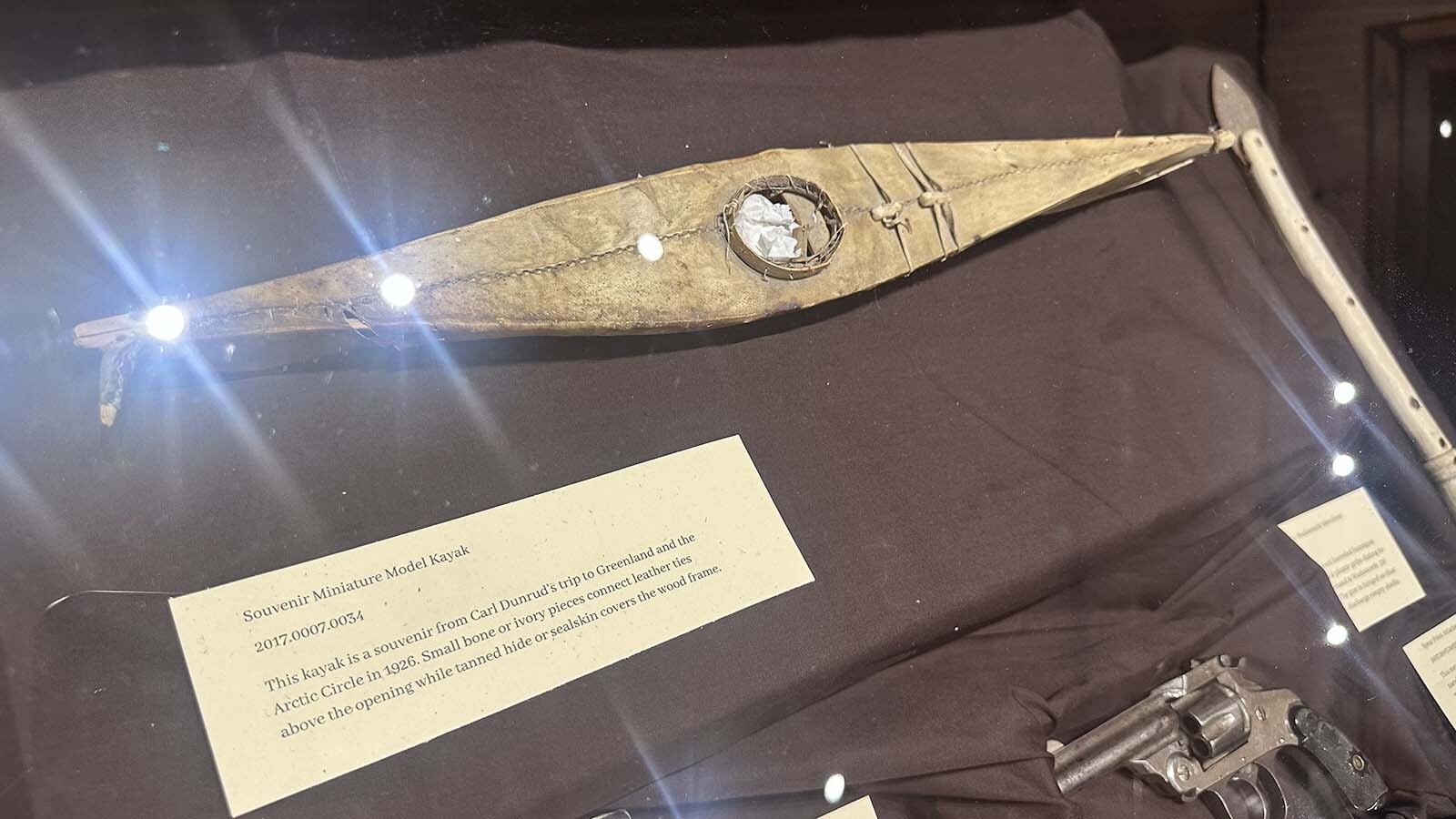 Several of Carl Dunrud’s souvenirs from his arctic adventures in 1926 were donated to the Meeteetse museum and are displayed for visitors