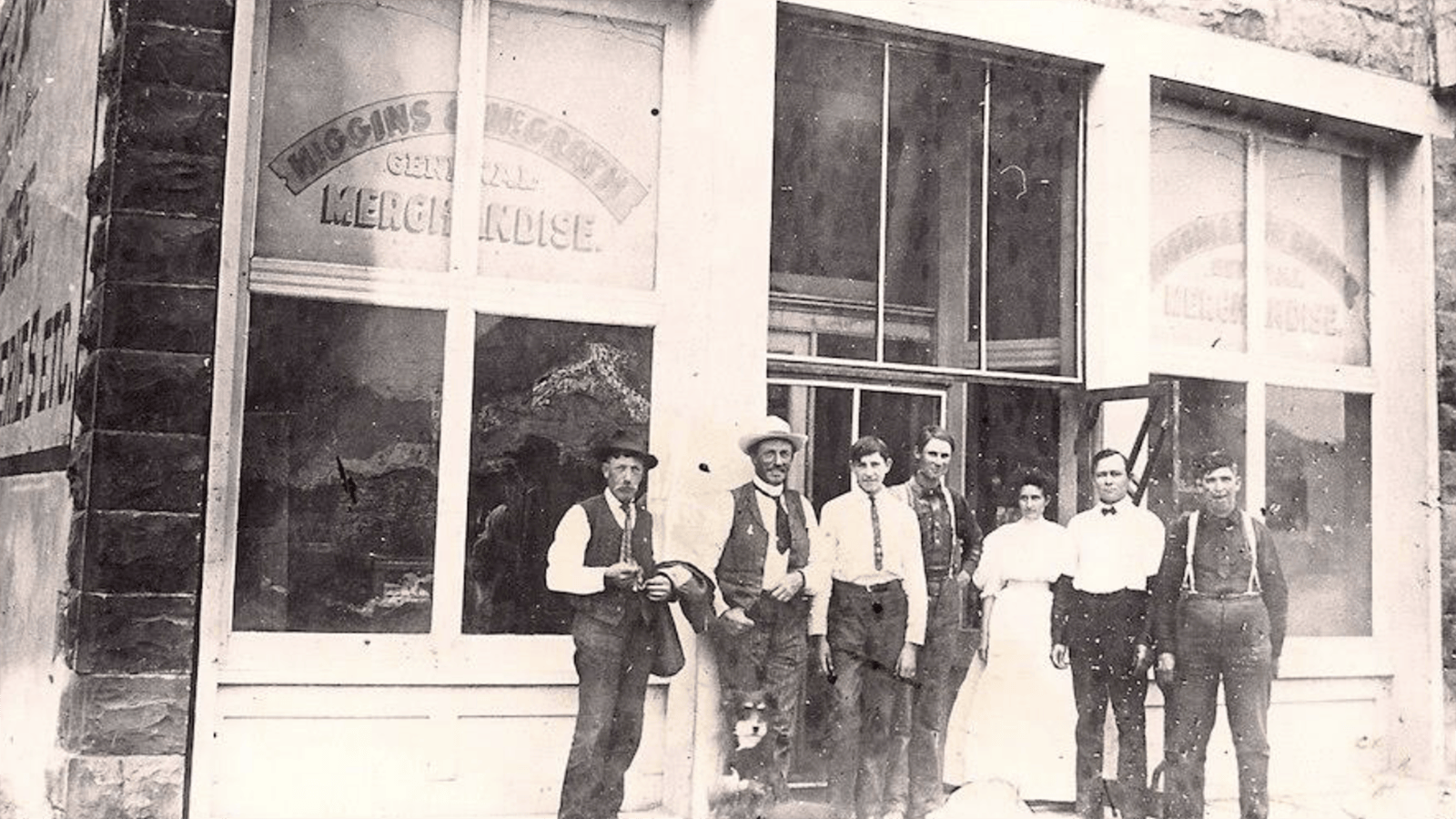 To stock their store, Jim Higgins and Martin McGrath hired freight drivers to haul in almost daily loads of goods, ranging from clothes to furniture to beer. These freight teams came into town with up to 20-horse teams. Martin McGrath plotted out the streets to be wide to accommodate these large teams, especially for Henry “16-Mule Team” Johnson who reportedly asked for the streets to be wide enough for him to turn his mules in.