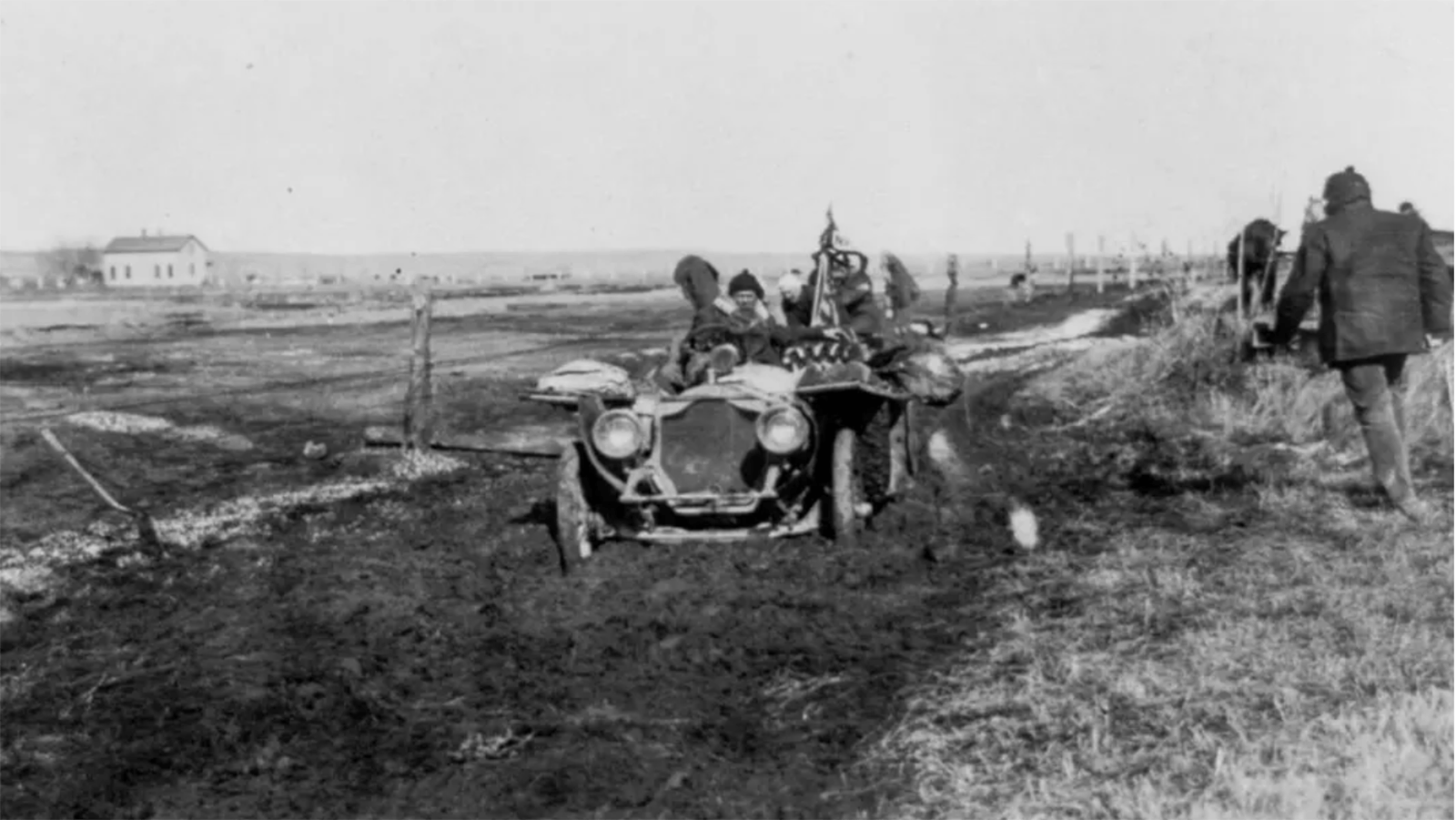 he 1908 New York to Paris auto race was held during the winter, not an ideal time to drive automobiles across America. Most areas did not even have proper roads and asphalt wouldn’t be invented for several years.