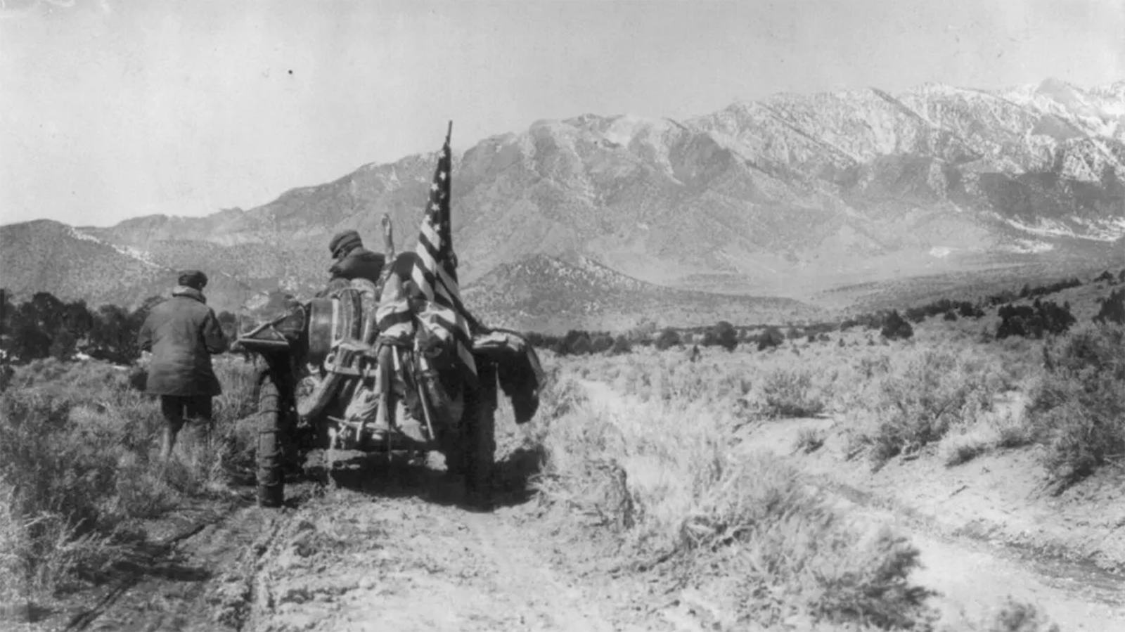 When the 1908 New York to Paris auto race was planned out, it was not mapped out by roads but by route. It was up to the competitors to find a road to drive on, if they were lucky. Often in the western states such as Wyoming, this meant either wagon roads, railroad tracks or across the prairie.