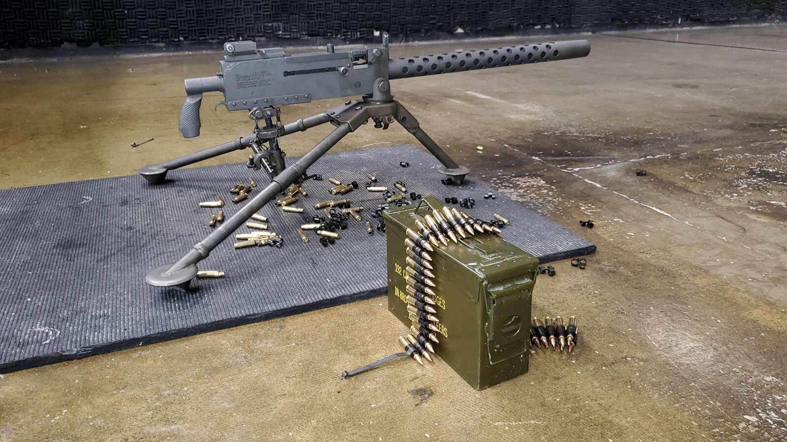 People can shoot this Browning 1919A4 .30-caliber machine gun at Cody Firearms Experience in Cody, Wyoming.