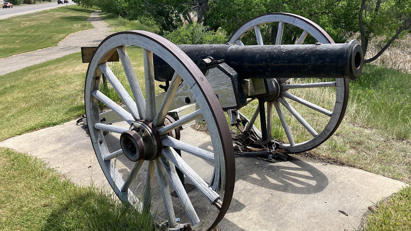 A cannon  located in a park just west of Casper’s downtown on the north side of the North Platte River may have been the one used to punch holes in the oil storage tanks in efforts to quench fires by raged in June 1921.