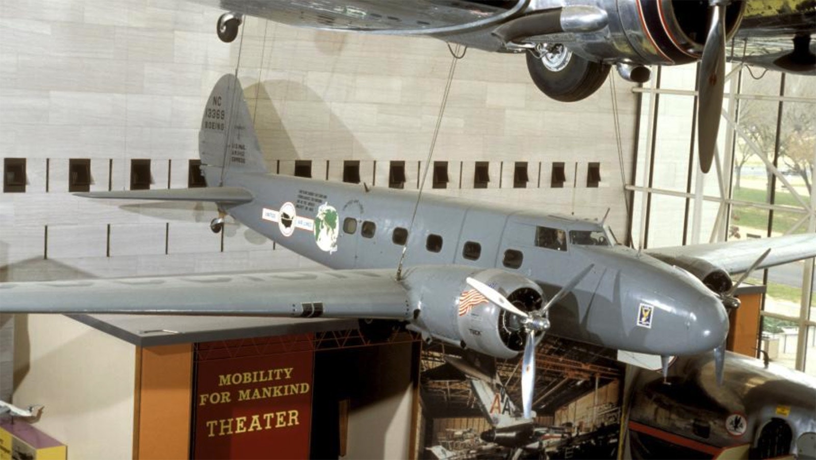 A Boeing 247D displayed at the National Air and Space Museum in Washington. Two United Airlines 247Ds crashed in October 1935 in Cheyenne.