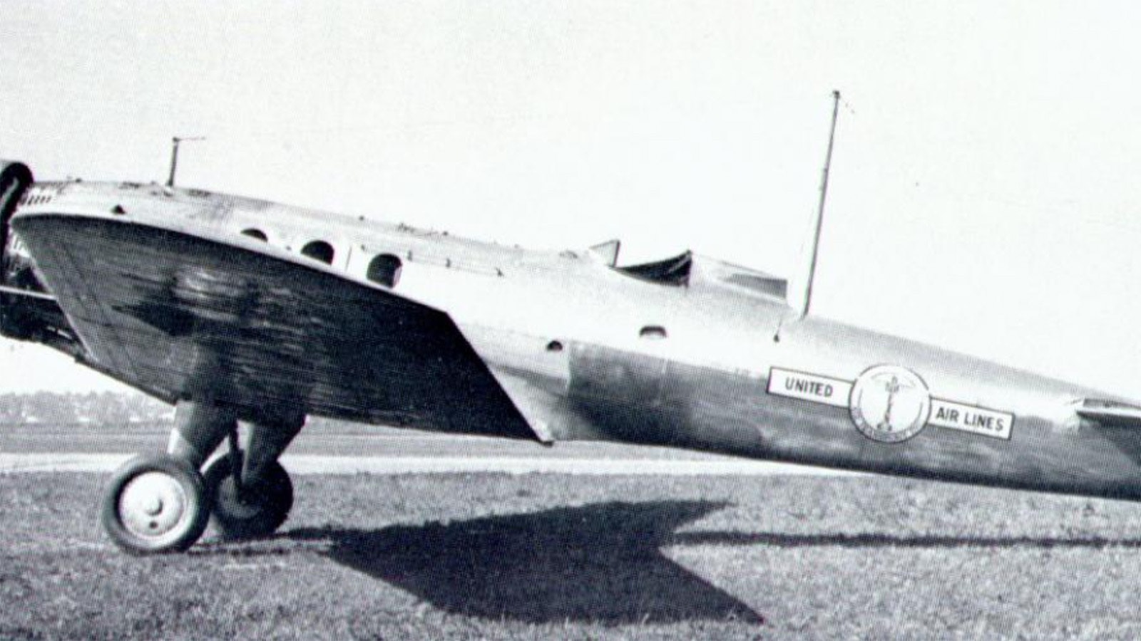 A Boeing Monomail aircraft similar to the Wyoming Air Service one that crashed near Glendo, Wyoming in May 1935.