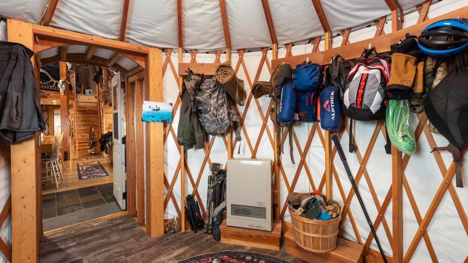 Inside the luxury connected yurts outside Pinedale, Wyoming.