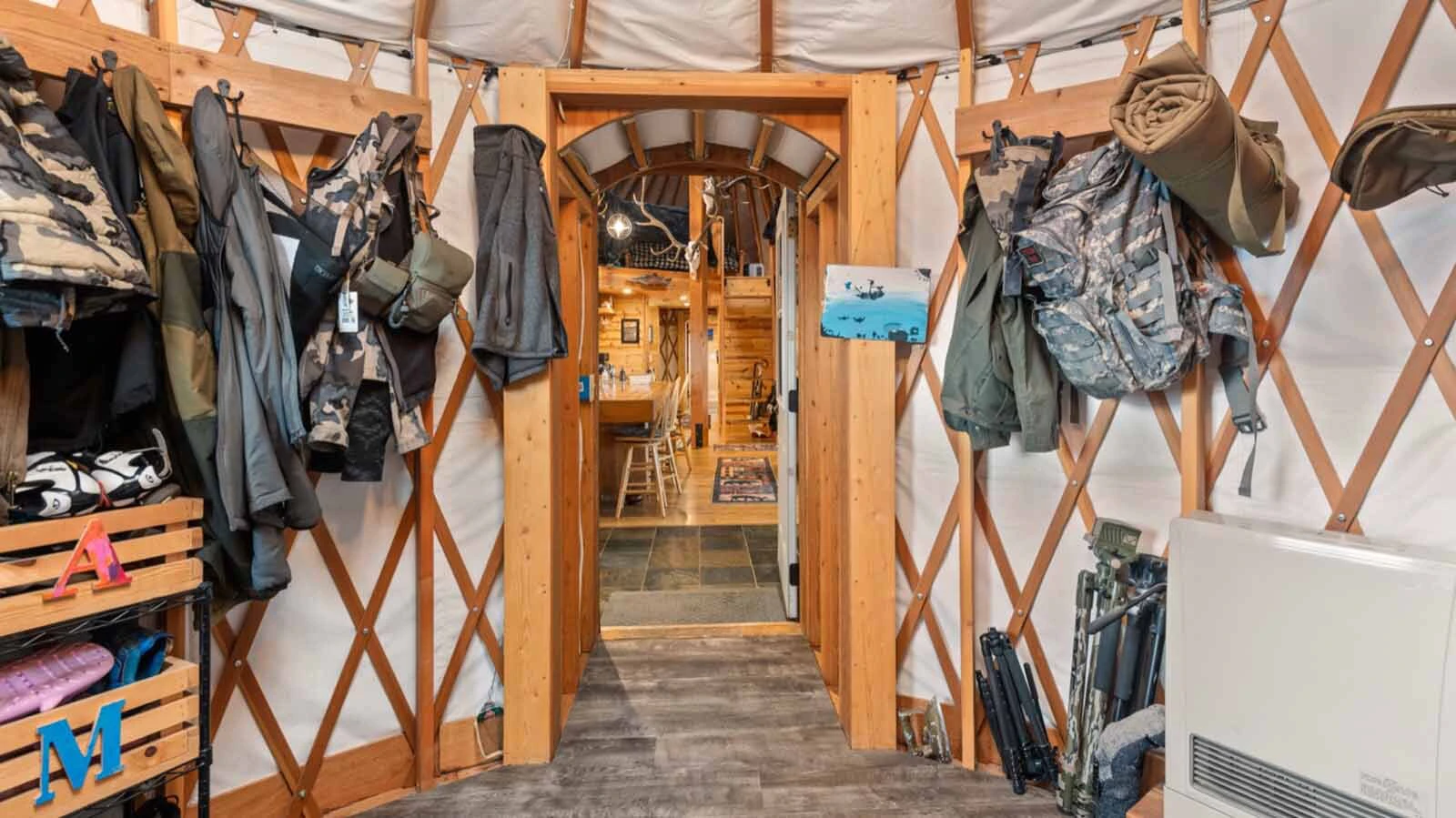 Inside the luxury connected yurts outside Pinedale, Wyoming.