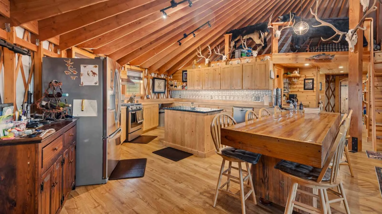 Inside the luxury connected yurts outside Pinedale, Wyoming.