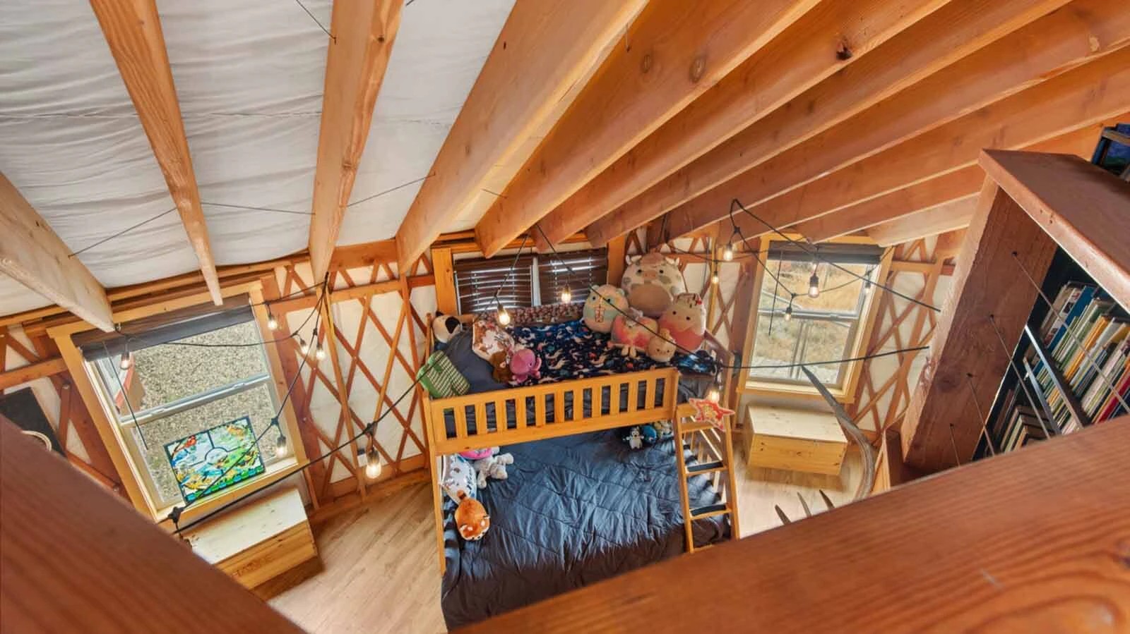 Inside the luxury connected yurts outside Pinedale, Wyoming.