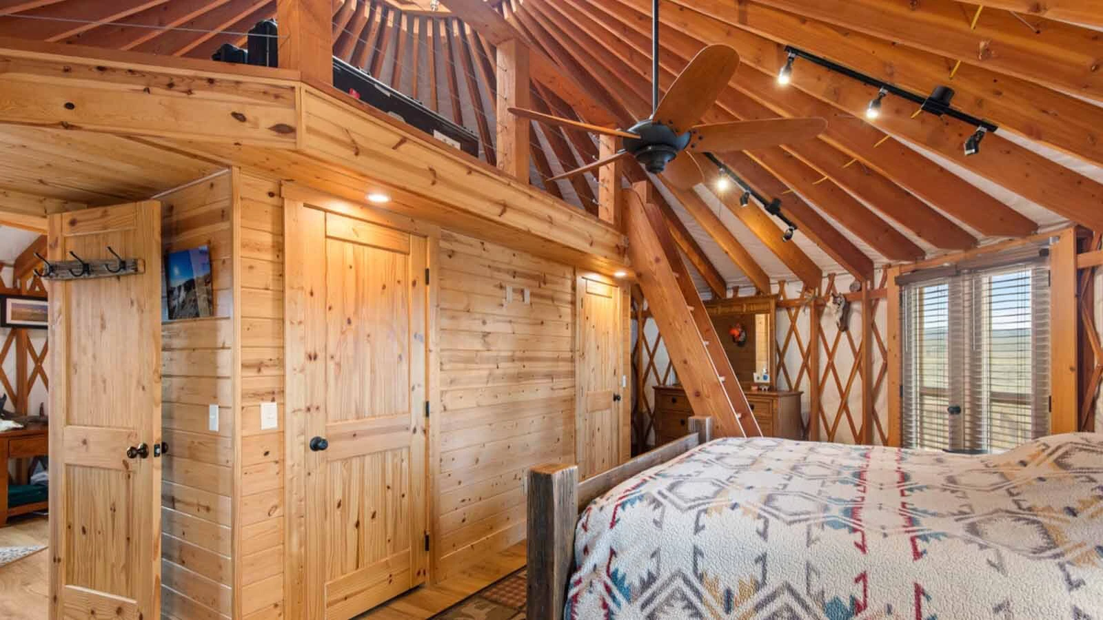 Inside the luxury connected yurts outside Pinedale, Wyoming.