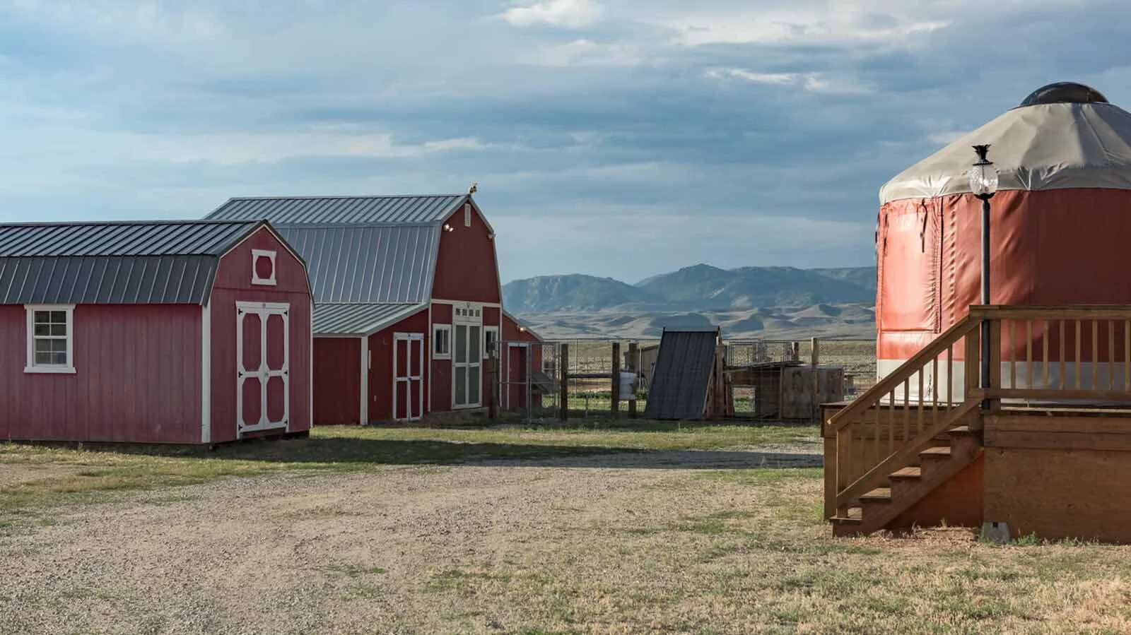 From the outside, there’s nothing special about these connected yurts near Pinedale, but inside they’re pure Wyoming Western luxury, listing for $550,000.