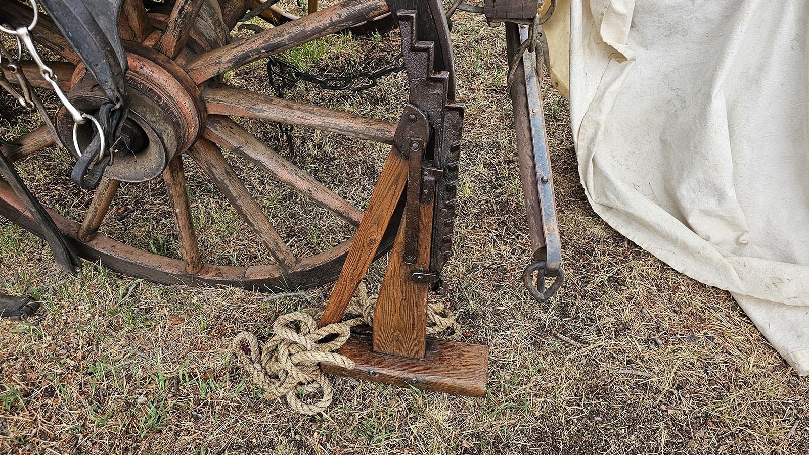 This wooden jack showed up on Rich Herman's doorstep one day as a gift for his chuckwagon.