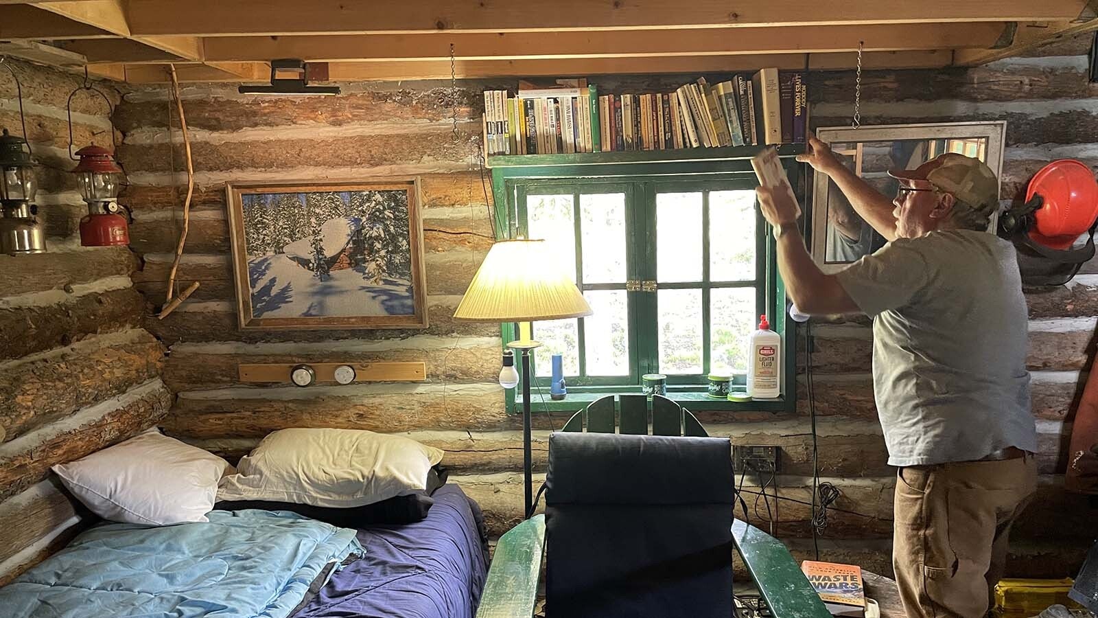 Dave Simpson, pictured, and Larry Ash, both 74, worked together to build a cabin in Wyoming’s remote Snowy Range mountains 44 years ago and made a pact to build another. Decades later, the retirees are making good on that promise.
