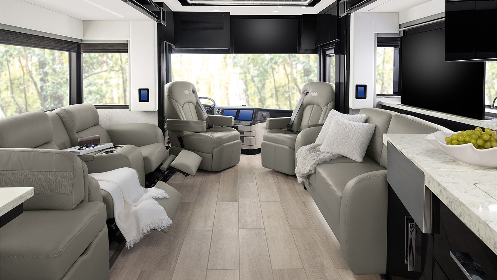 There's nothing about a high-end RV that doesn't scream "luxury."