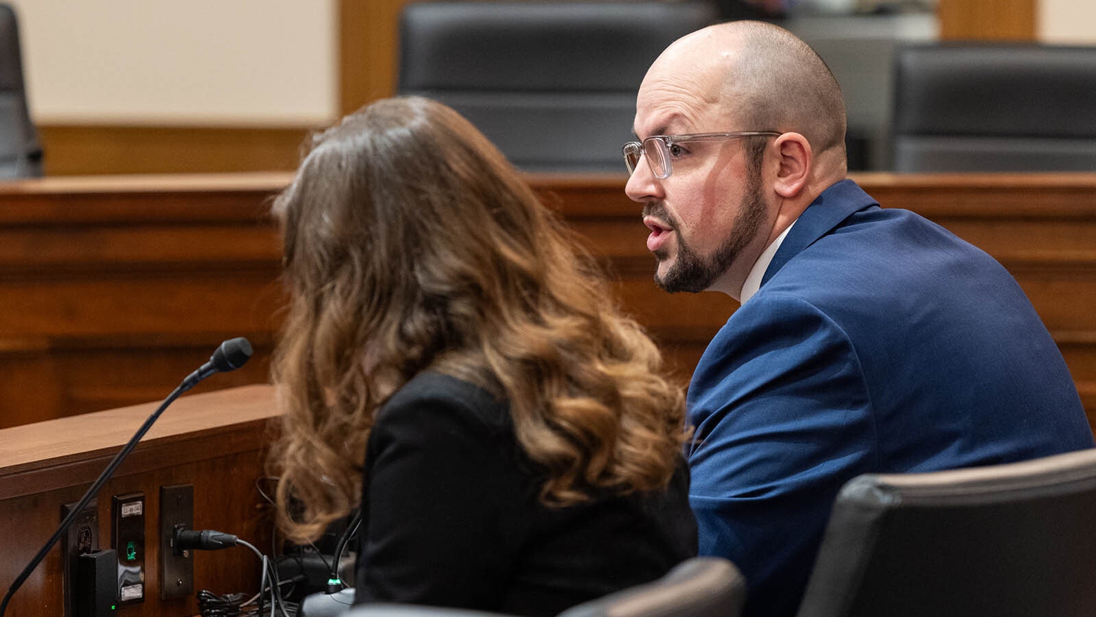 Dr. Mike Sanderson testifies against Chloe's Law at Wednesday's meeting of the Senate Labor, Health and Social Services Committee.