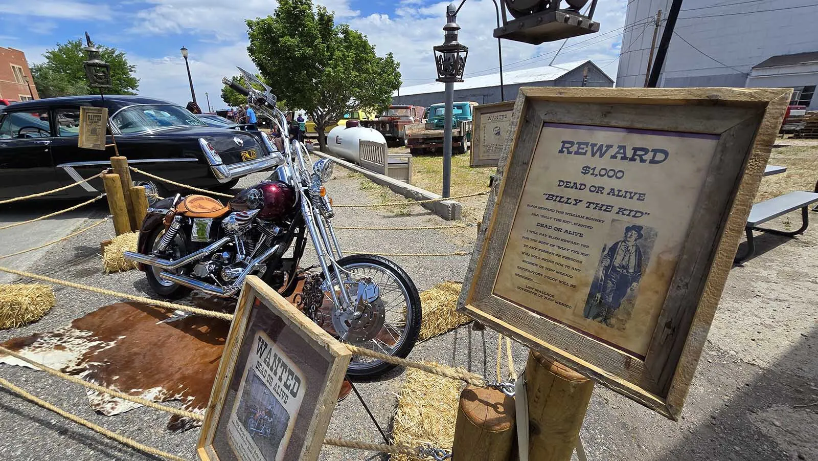 Billy the Kid is just tone of the outlaws this Wanted Dead or Alive Harley-Davidson highlights. The bike's theme was created by retired Torrington lawman Randy Giles.