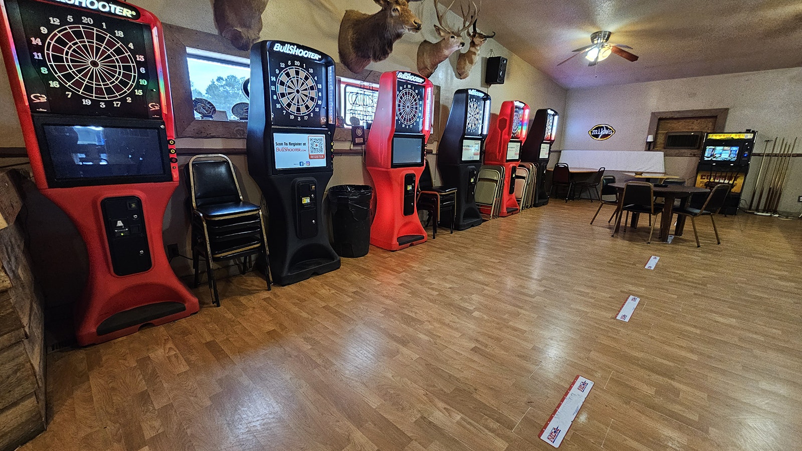 A dart tournament helps fill up the bar in the off-season.