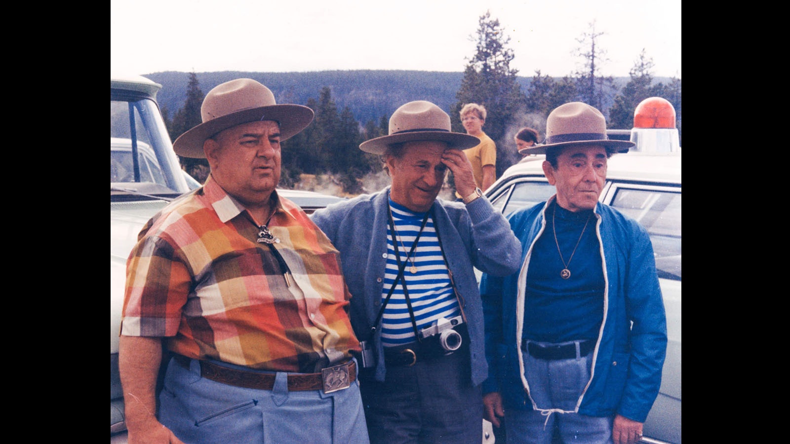 The Three Stooges at Yellowstone National Park in 1969.