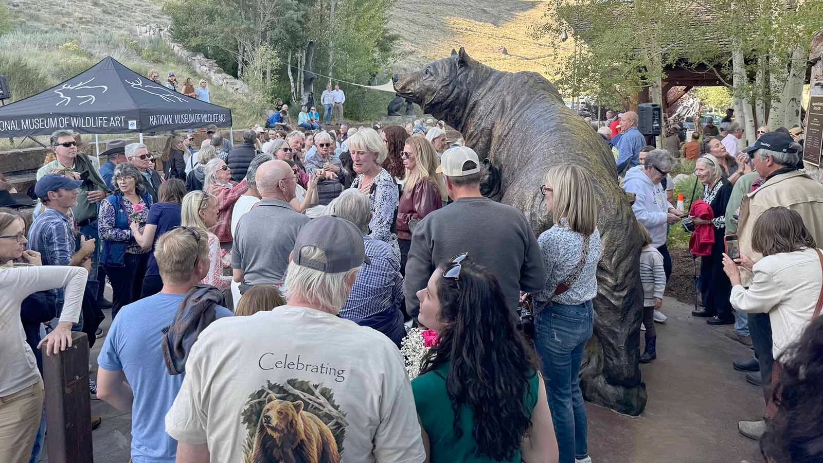 A huge crowd of Grizzly 399 fans gathered Wednesday for the dedication of a gigantic sculpture of the world’s most famous bear at the National Museum of Wildlife Art in Jackson. "Against All Odds: Grizzly 399” also features the four cubs she had in 2020.