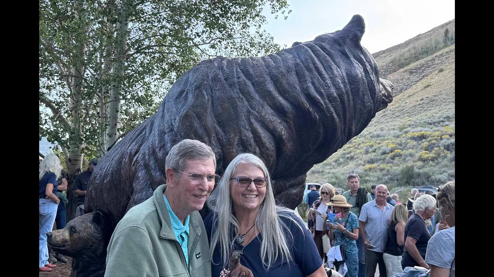 A huge crowd of Grizzly 399 fans gathered Wednesday for the dedication of a gigantic sculpture of the world’s most famous bear at the National Museum of Wildlife Art in Jackson. "Against All Odds: Grizzly 399” also features the four cubs she had in 2020.