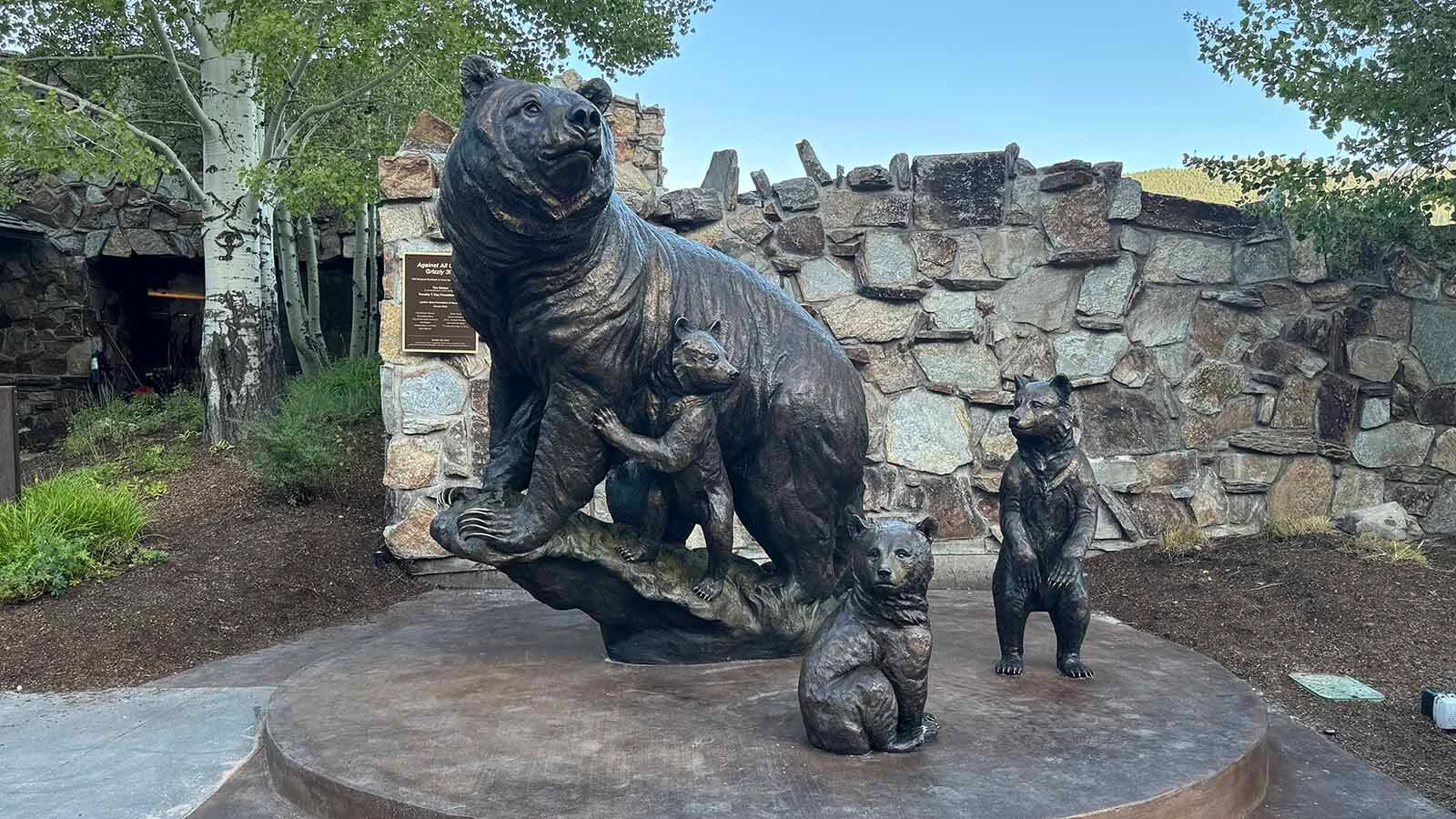 A huge crowd of Grizzly 399 fans gathered Wednesday for the dedication of a gigantic sculpture of the world’s most famous bear at the National Museum of Wildlife Art in Jackson. "Against All Odds: Grizzly 399” also features the four cubs she had in 2020.