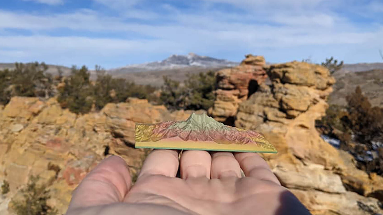 A miniature Wyoming landscape.