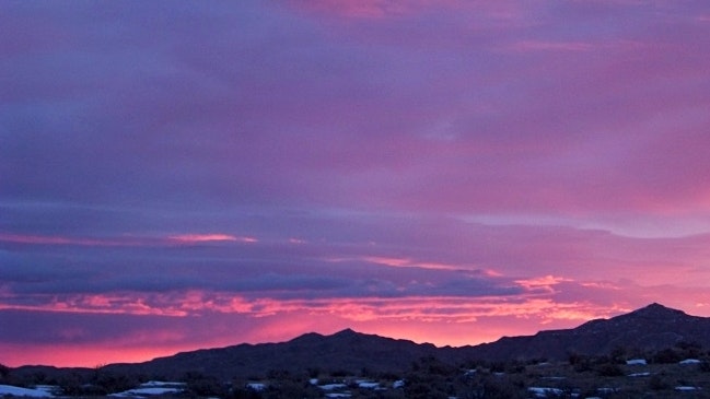 "Serene Sunday Mornin' blessings Wyoming. The Meadowlarks began singin' outside of Thermop yesterday."