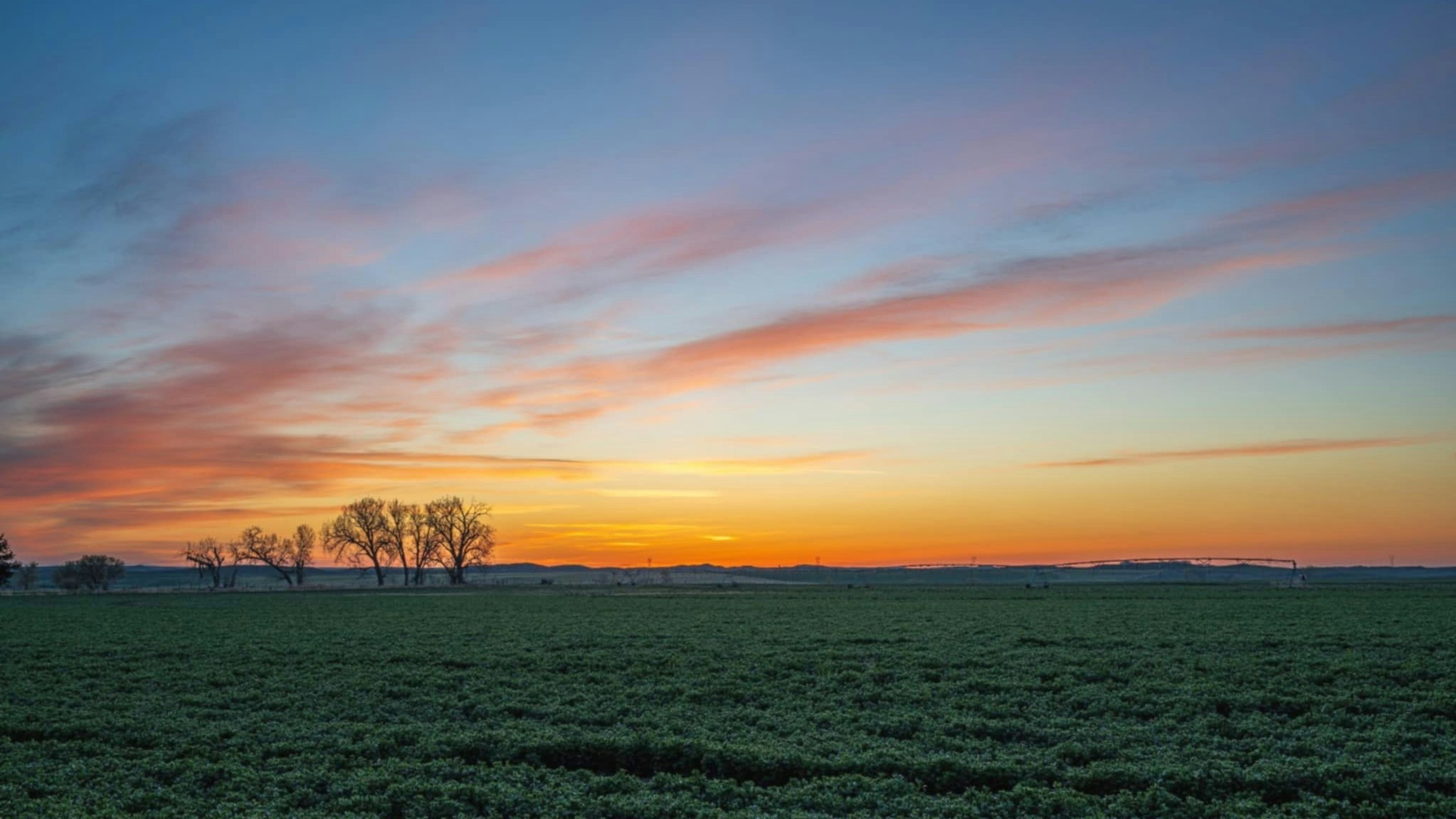 "I did catch a fair sunrise this morning." Northeast of Torrington, WY