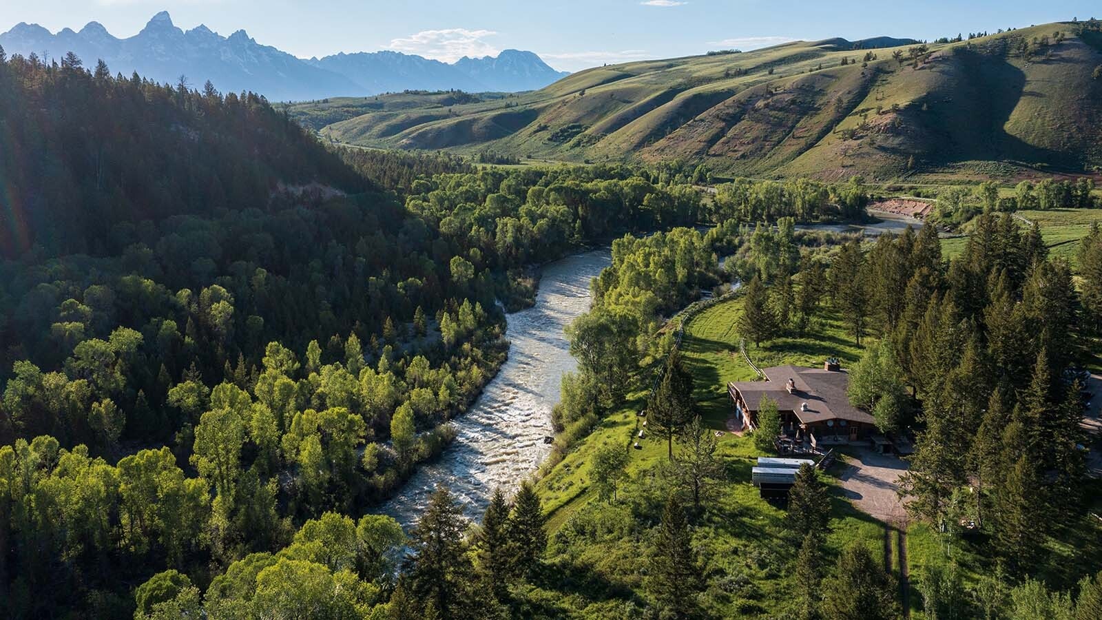 The historic 118-acre Gros Venture River Ranch in Teton County, Wyoming, is for sale, listing at $58 million.