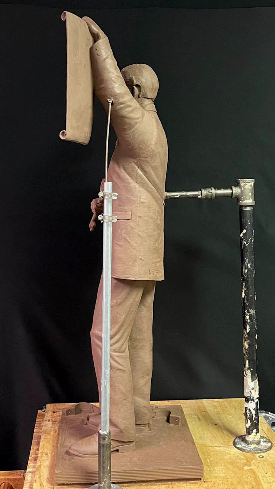 It took LaQuincy Reed a month and a half to sculpt the clay figure of Barney Ford. It involved extensive research to make sure the clothing was true to Ford’s era and that the details were all correct.