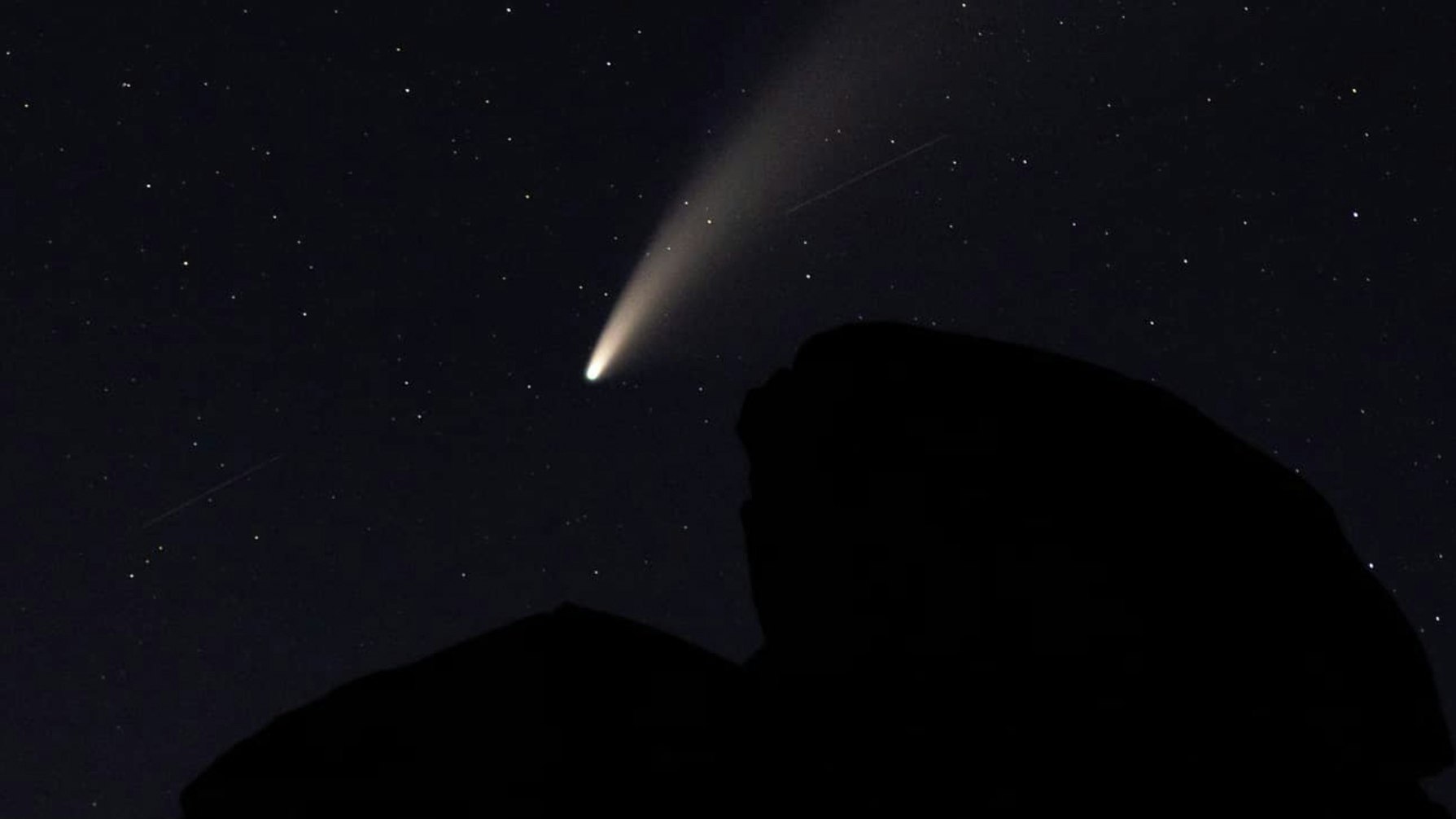 NEOWISE Comet. Vedauwoo, Wyomimg