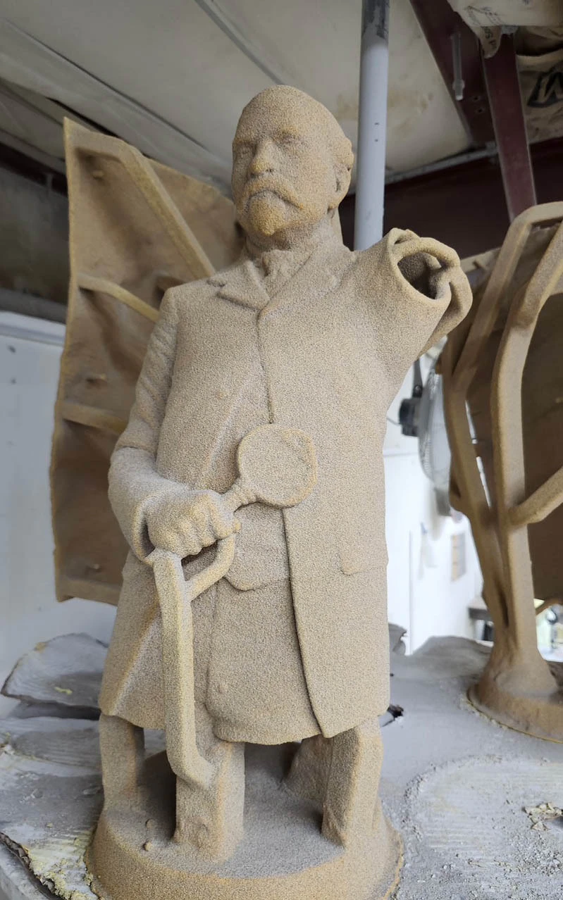 LaQuincy took special care in recreating the shackles that Barney Ford broke out of and the other pieces that came together in the statue Reed created to honor the legacy of the former slave.