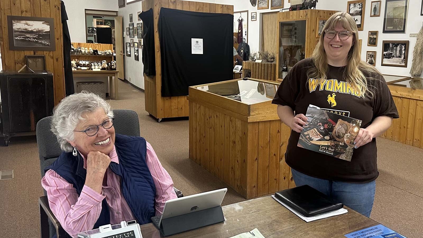 The story of Carl Dunrud’s arctic adventure is shared at the Meeteetse Museum in Wyoming. Museum Engagement Director Elizabeth Foss and volunteer Betsy Burns both say that visitors often stumble upon Dunrud’s story and are intrigued by his adventures.