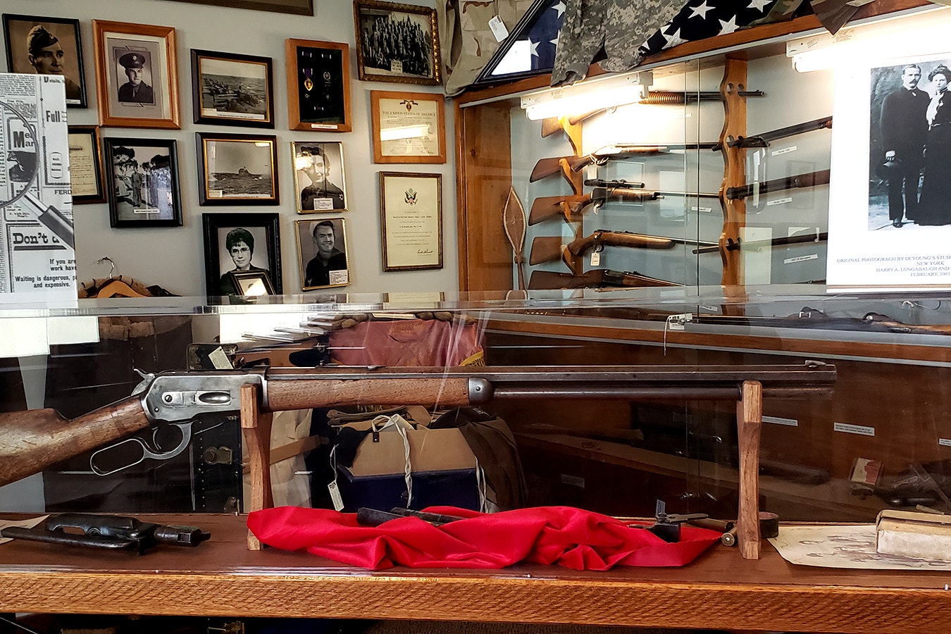 The rifle given to Jesse Galloway by Harry Alonzo Longabaugh, aka the Sundance Kid, after Galloway tried to help clear Longabaugh's name in a robbery in South Dakota. He may have been in Colorado and Wyoming working on ranches at the time.