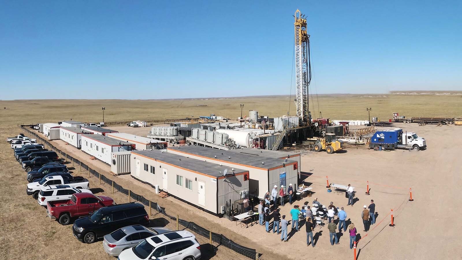 A group of 20 ranchers are getting ready to drill a test well in southeastern Wyoning for carbon storage. The project is pushing ahead despite federal funding delays.
