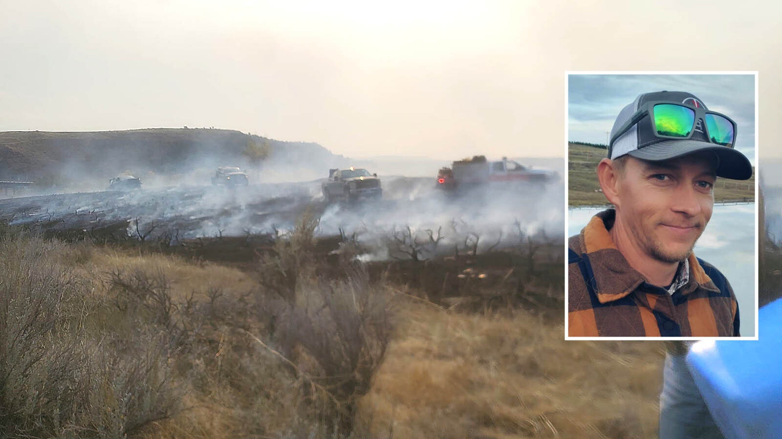 Jacob Williamson discovered a wildfire burning near Sheridan. He stopped, called it in, then got busy fighting it.