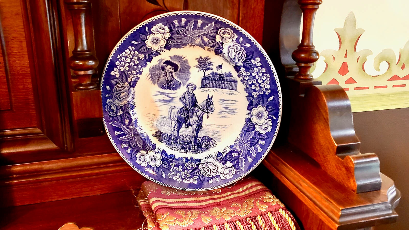 A plate showing Buffalo Bill Cody.