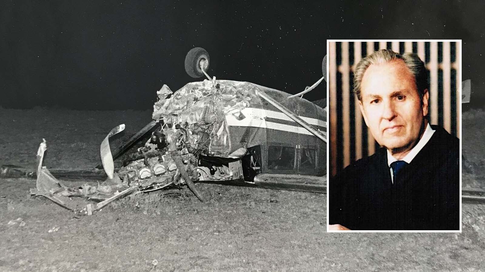 Wyoming Attorney General James “Jim” Barrett was flying to a conference in Riverton in 1969 when his pilot died mid-flight. Not a pilot himself, Barrett had to take the controls. He buzzed Rawlins at 230 mph, crash-landed the plane and survived.