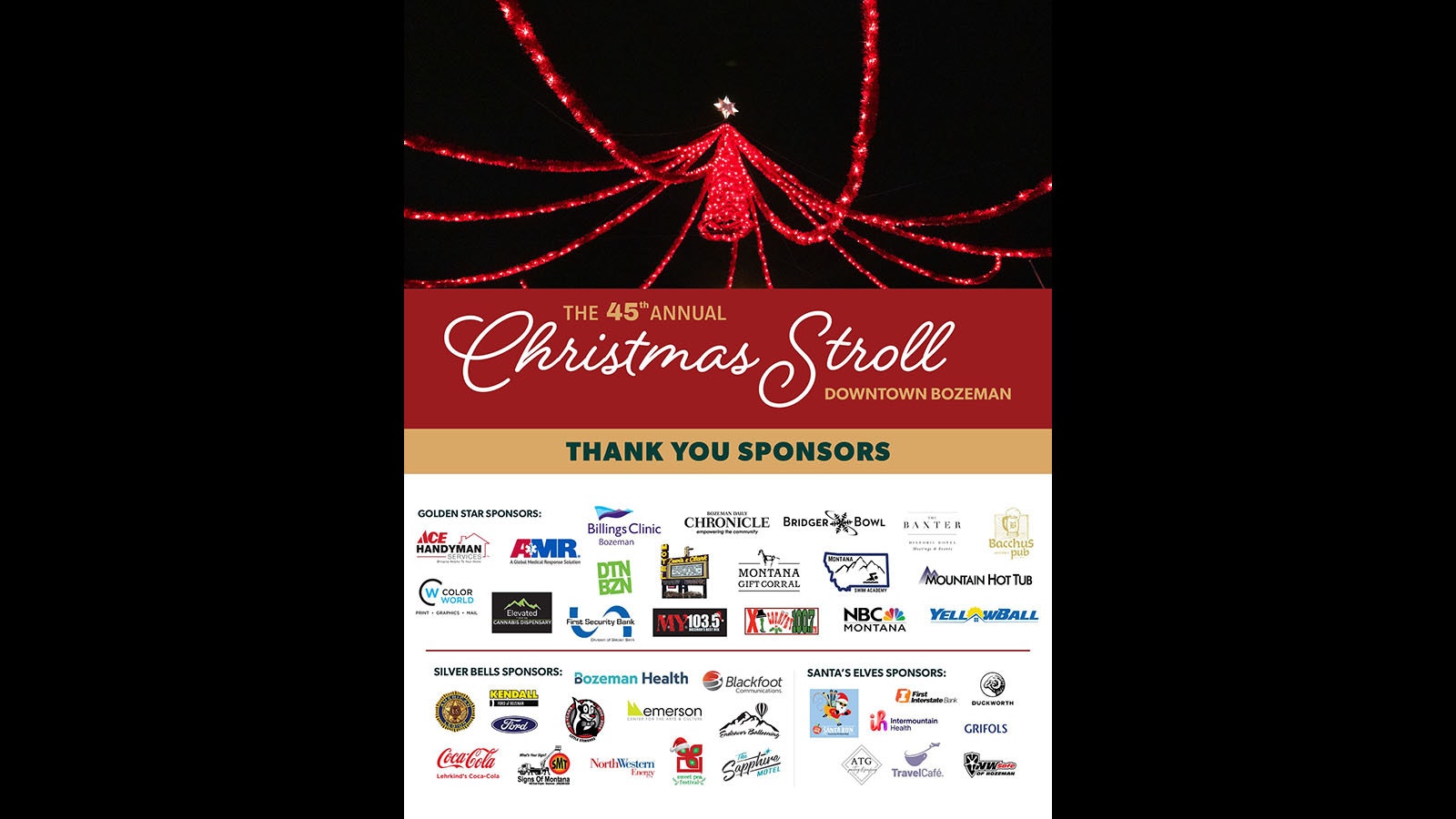 he winning poster for the 2025 Bozeman Christmas Stroll — complete with a Holiday Spider. Online chatter accusing the artist of using generative AI led the Downtown Bozeman Partnership to not print and distribute the poster. Instead, it’s using a picture of a spider.