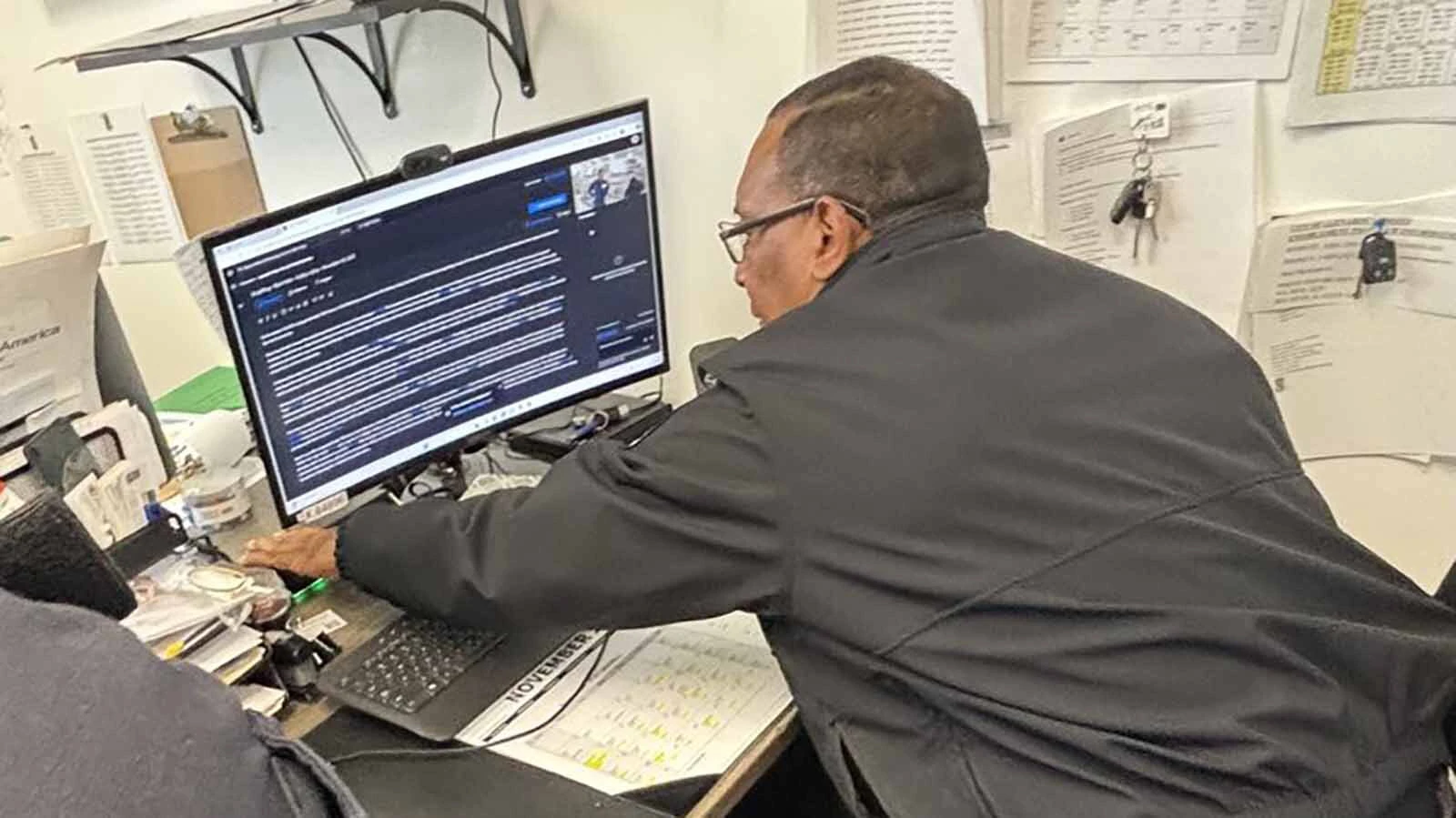 Law enforcement officers experiment with Code Four's AI software to help analyze case materials and generate police reports.