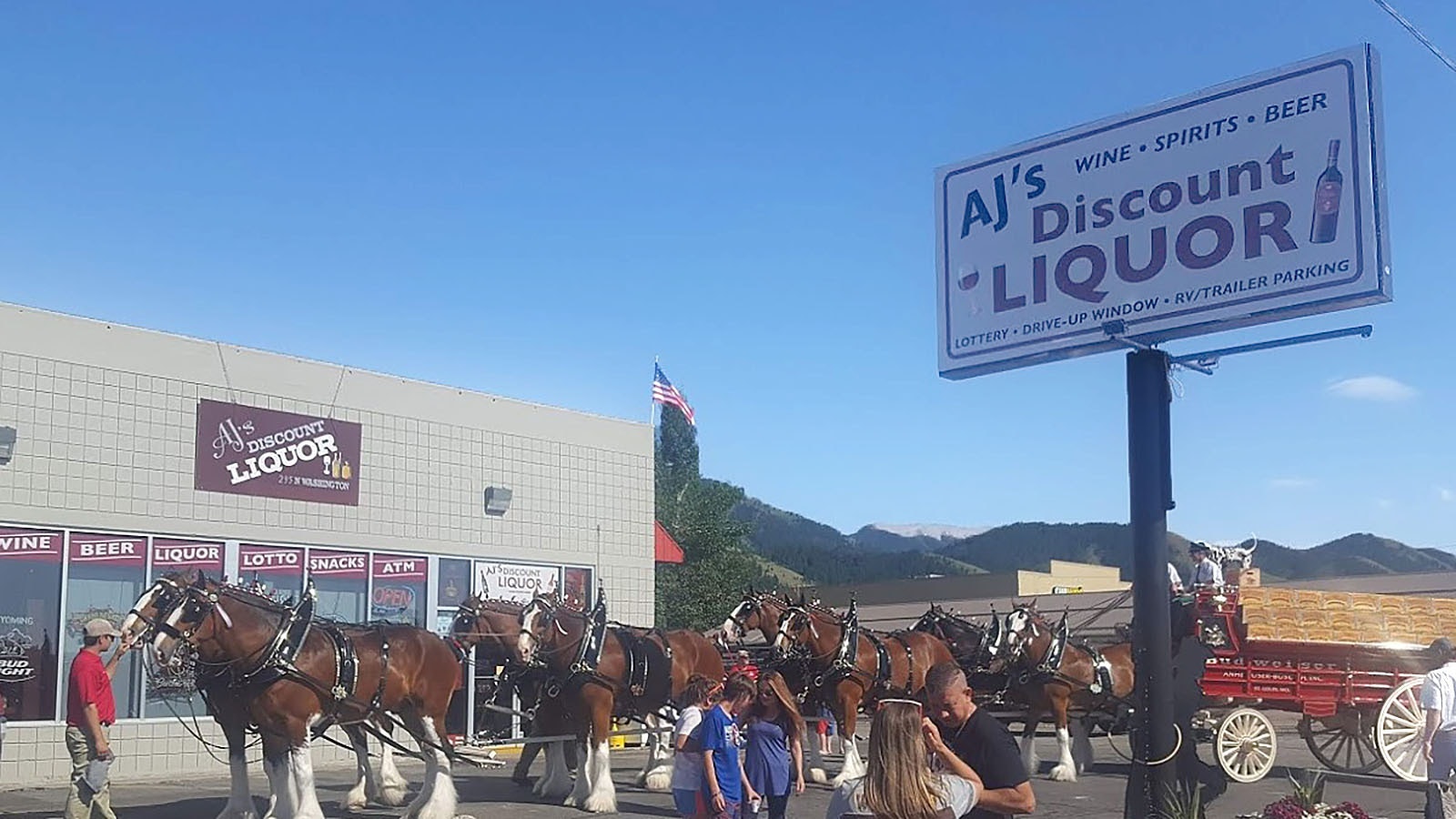 AJ's Discount Liquor at 295 Washington St. in Afton, Wyoming.