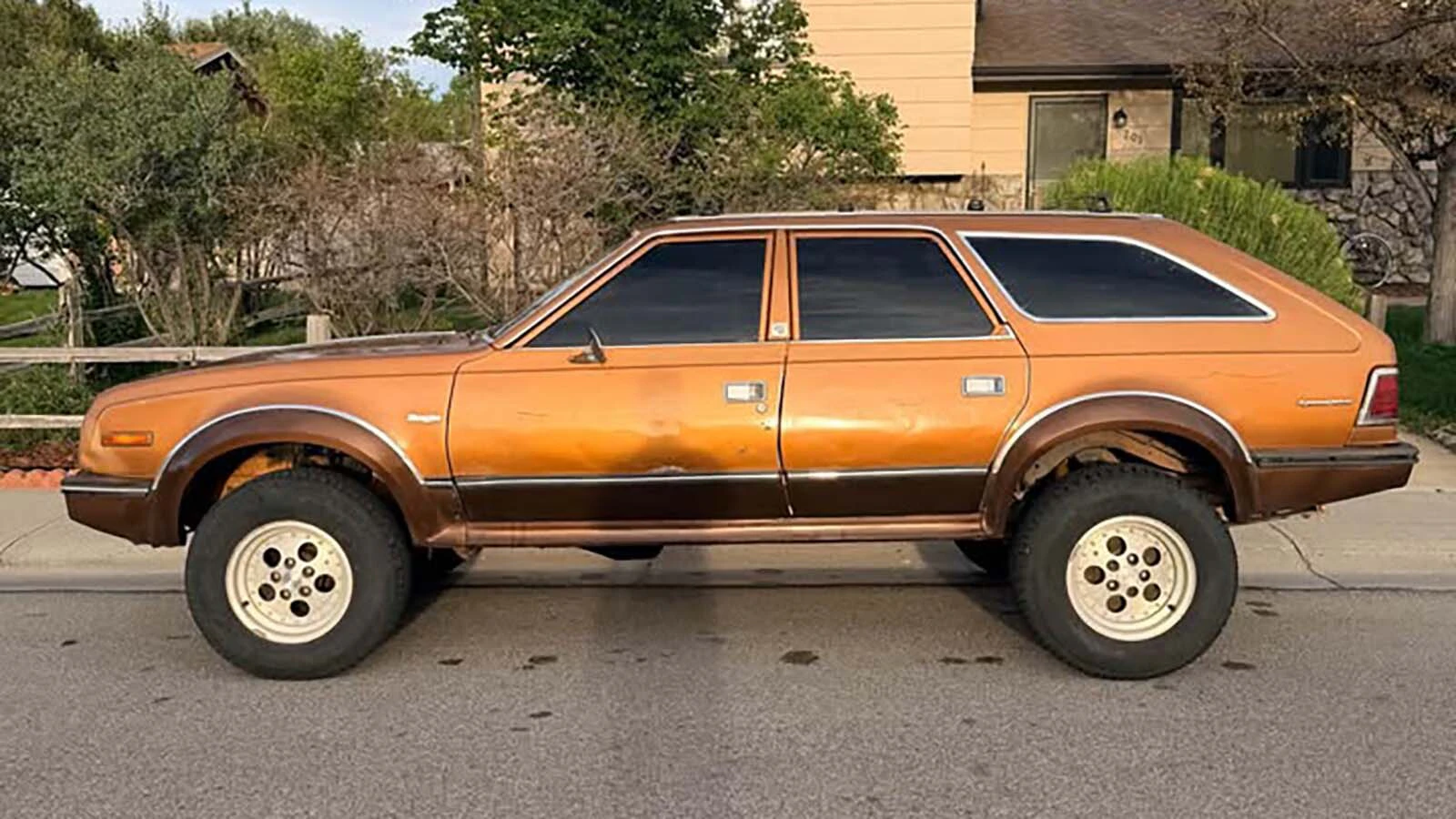 Austin Griess spent the winter lifting the AMC Eagle and fitting it with Jeep wheels and tires, transforming the family wagon into an adventure wagon.