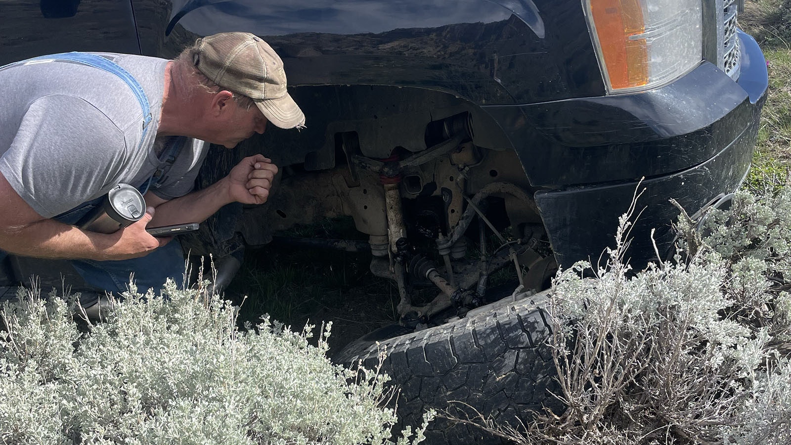 Park County resident Scot Stambaugh broke the axle on his pickup rushing to the scene of a side-by-side accident that left his daughter’s fiancée horribly injured.