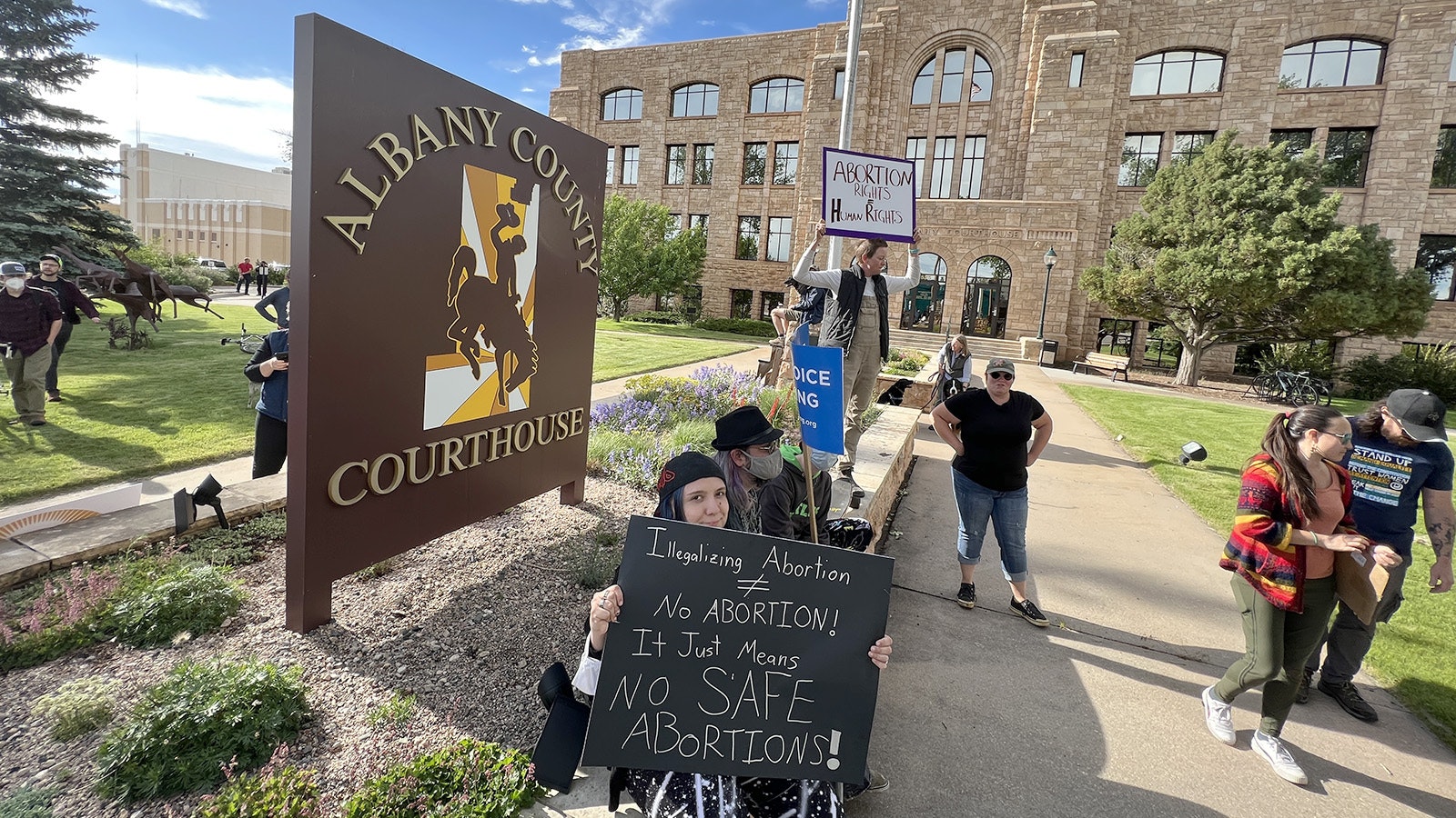 Abortion protest laramie 6 26 23