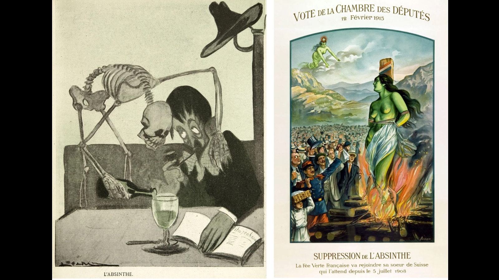 The wine industry put out propaganda against absinthe, claiming all kinds of horrors that the forbidden drink could inflict on those who imbibe.