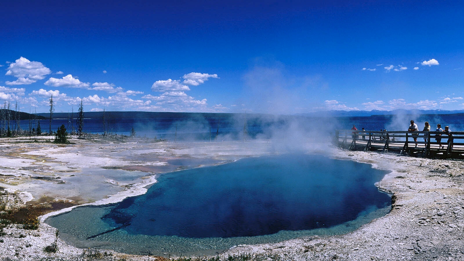 Abyss Pool in the West Thumb Geyser Basin of Yellowstone National Park is getting hotter and changing colors, which scientists say may indicate it's building up to violently erupt. Then again, it may not.