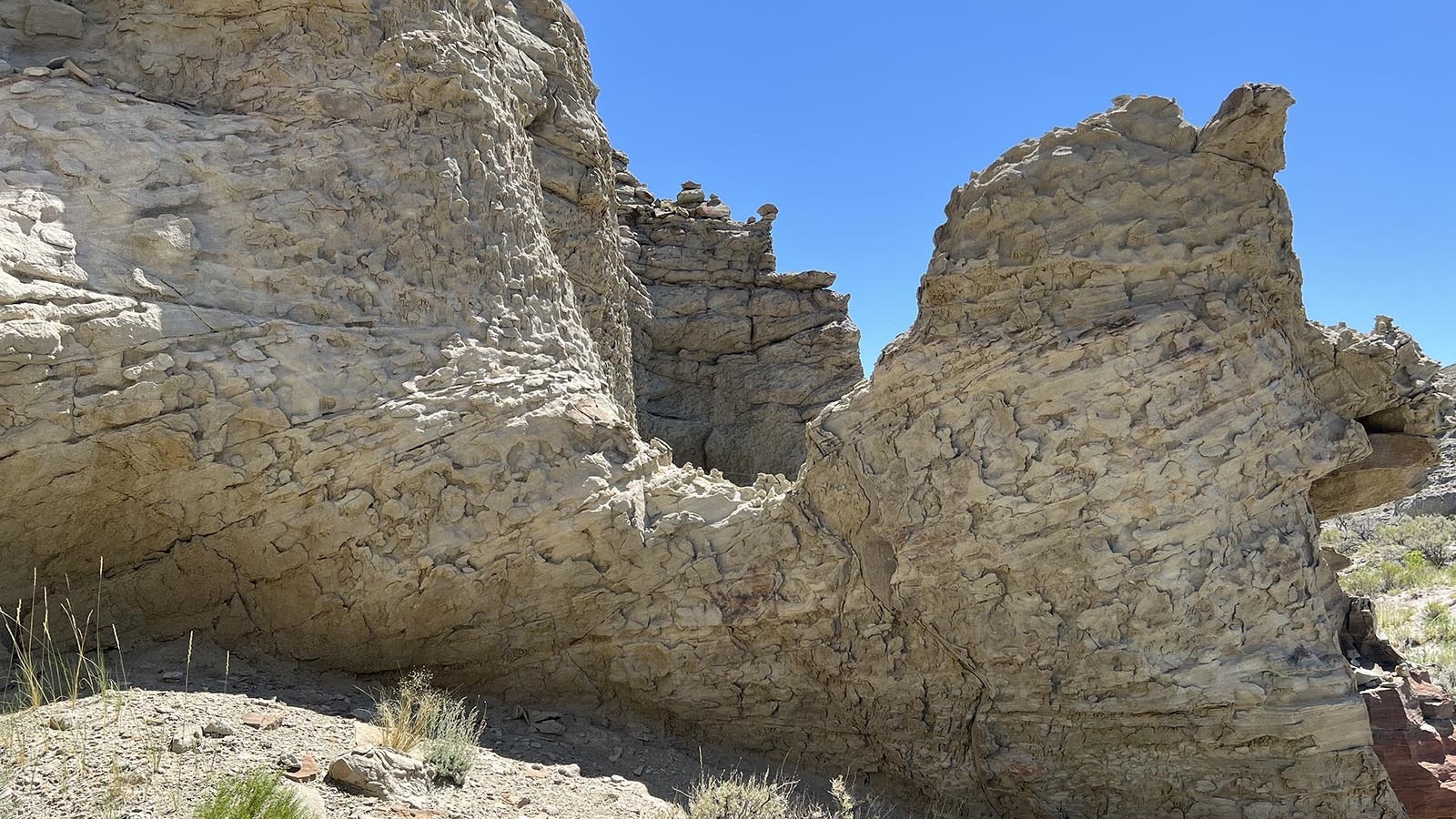 Wind and erosion created endless variations in sandstone formations at Adobe Town in remote southwest Wyoming.