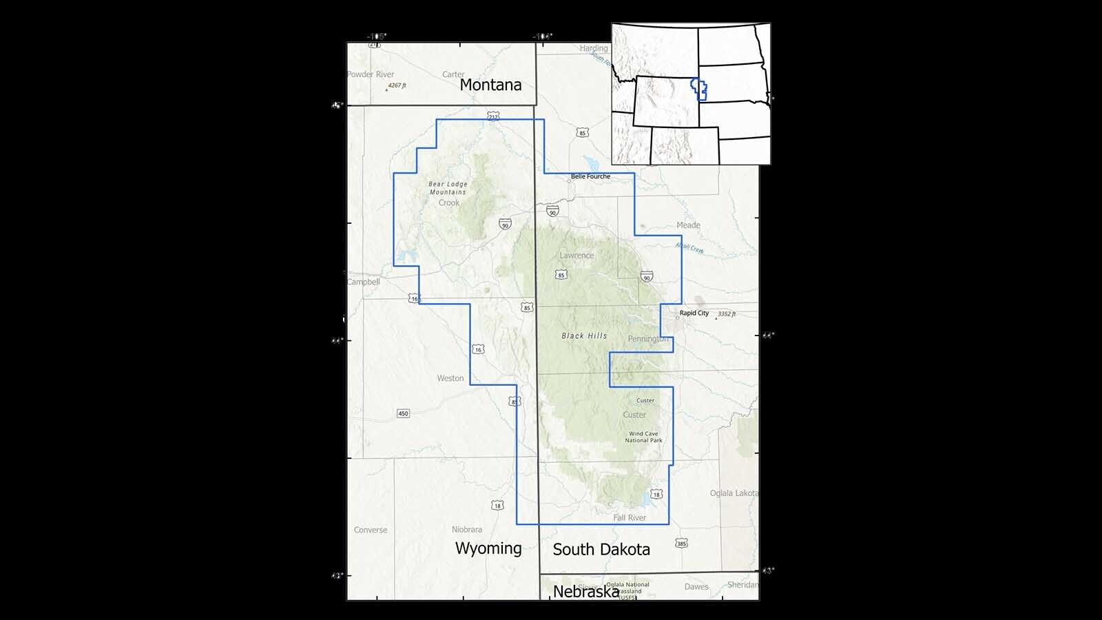The area to be mapped for potential rare earth deposits.