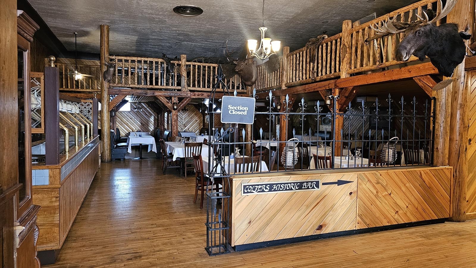 The restaurant area was closed for the season when Cowboy State Daily visited Colter's Lodge, but looks like a cool place to eat.